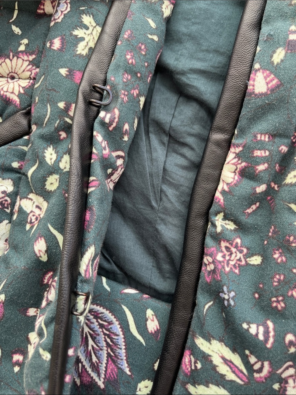 Isabel Marant Dark Green Floral Quilted Puffer Jacket/Vest - Picture 9 of 9